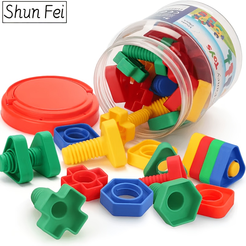 Nut And Bolt Suit, Shape And Color Matching Toys